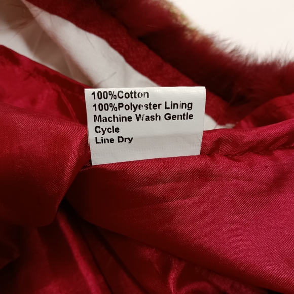 Trish Scully Child Velvet Dress with Red Fur, Sequin & Bead Trim 24 Months - Picture 13 of 15